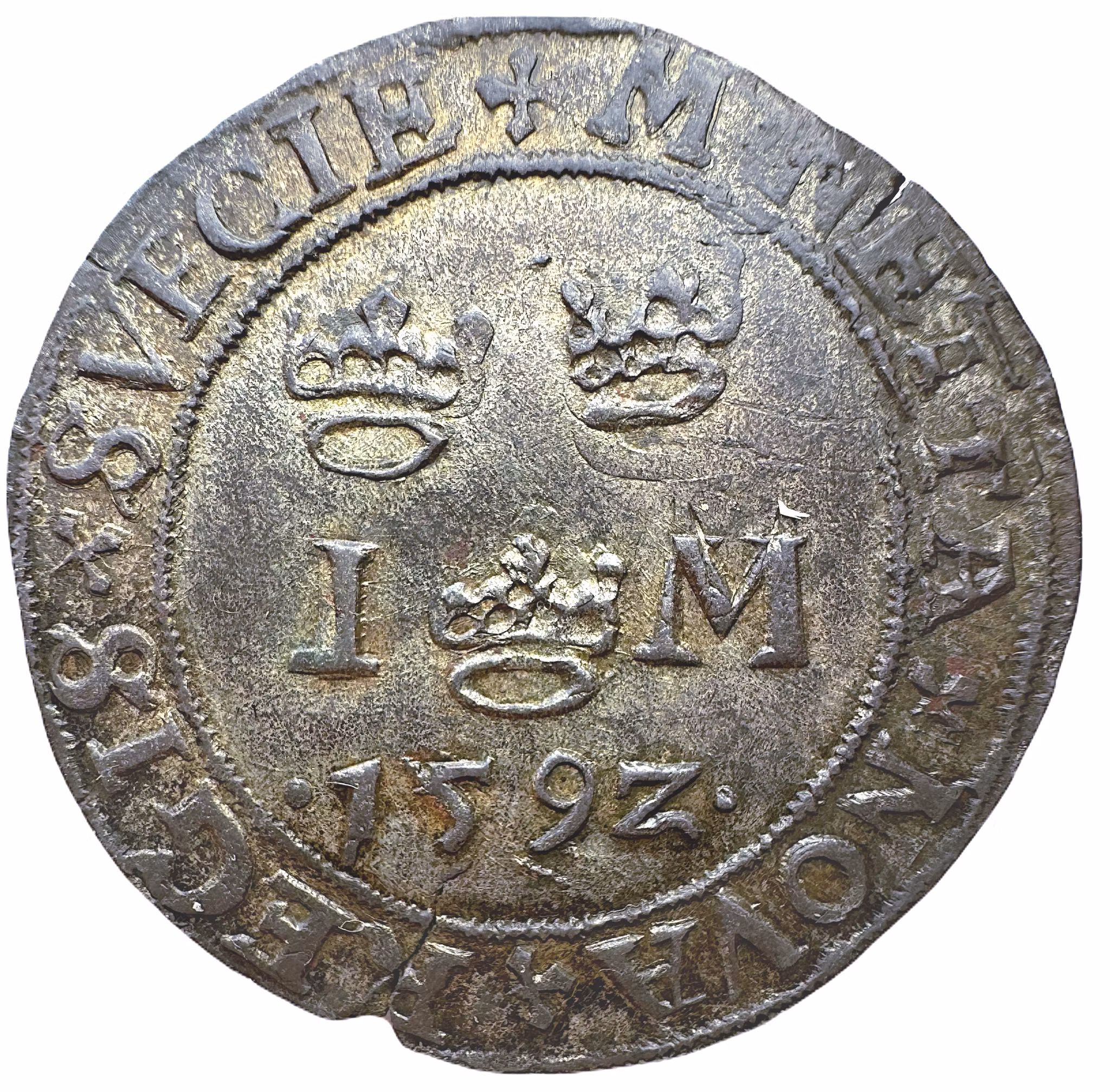 Johan III - Mark 1592 - Tekniskt ocirkulerat TOPPEXEMPLAR