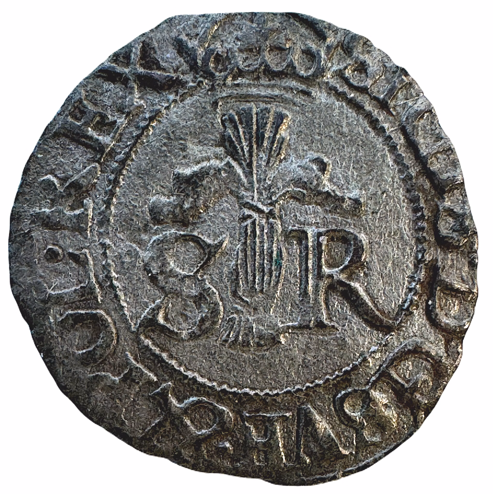 Sigismund - 1/2 Öre 1597 - Med "SVE & POL REX" - Silvrigt exemplar