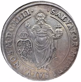 Kristina, Riksdaler 1642, bra lyster, frälsaren underbart utpräglad