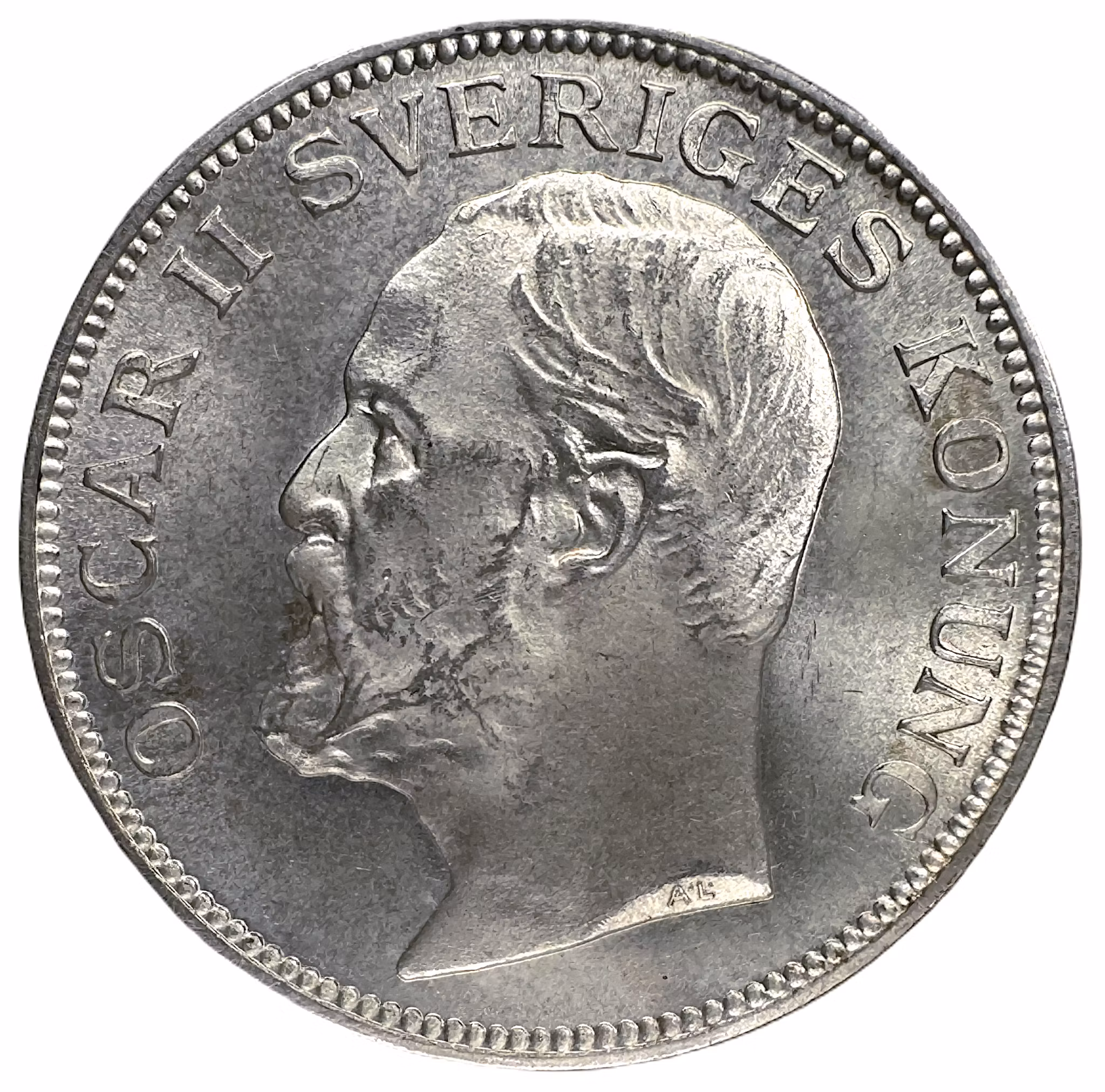 Oskar II - 1 Krona 1907 - Vackert ocirkulerat exemplar