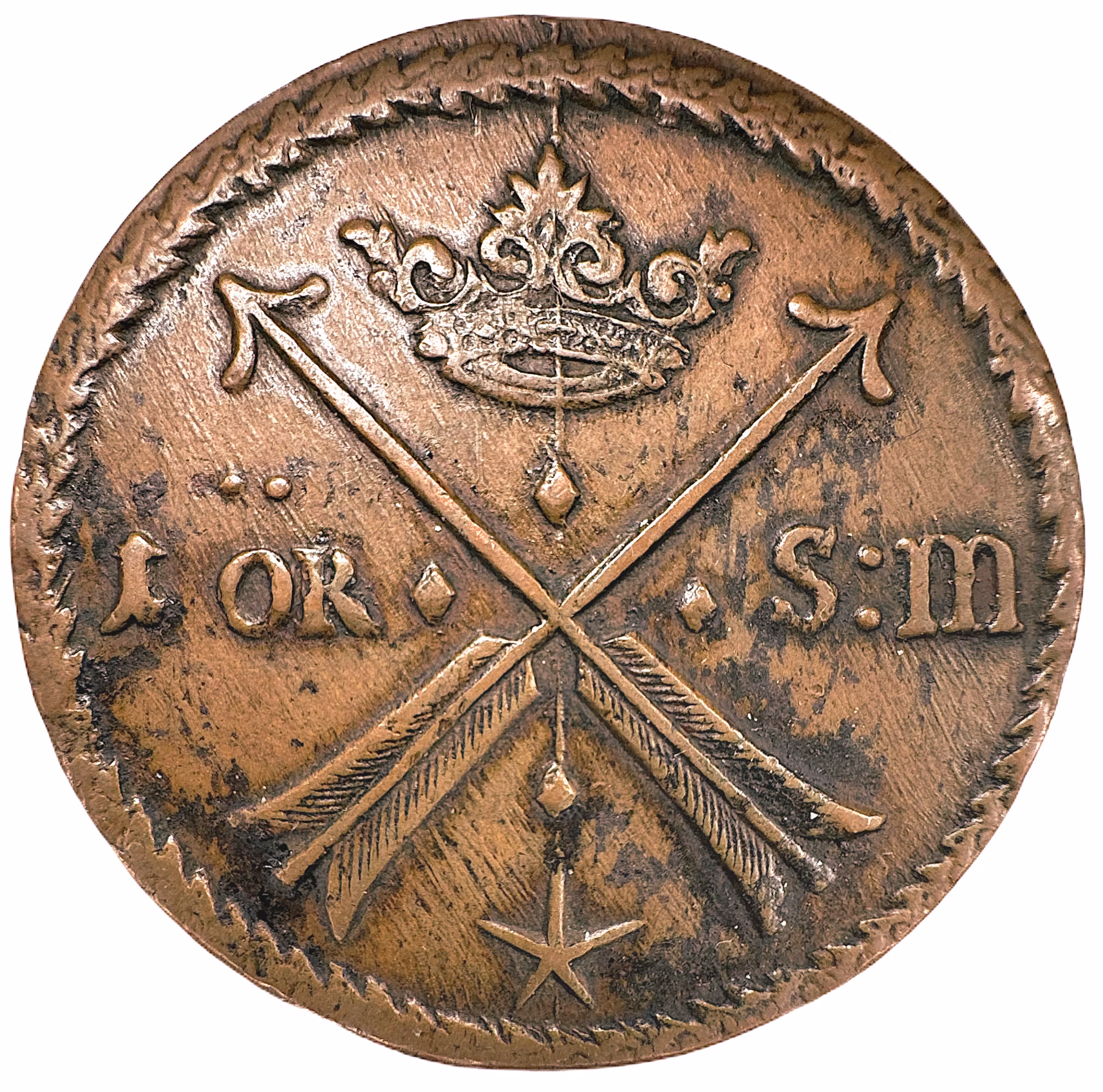 Karl XI - 1 Öre SM 1686 - Ett underbart exemplar, fullt utpräglad med bevarad bottenstriering - Mycket ovanlig i denna kvalitet