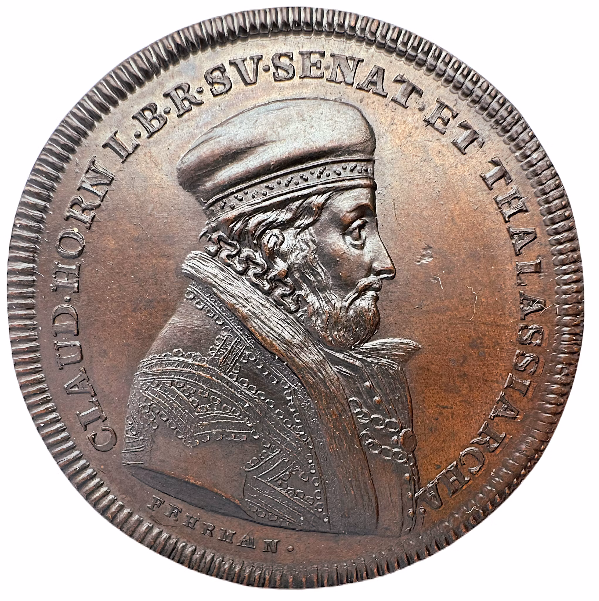 Klas Horn (1517-1566). Amiral, riksråd - Ett underbart ocirkulerat praktexemplar - Graverad av Carl Gustaf Fehrman 1787