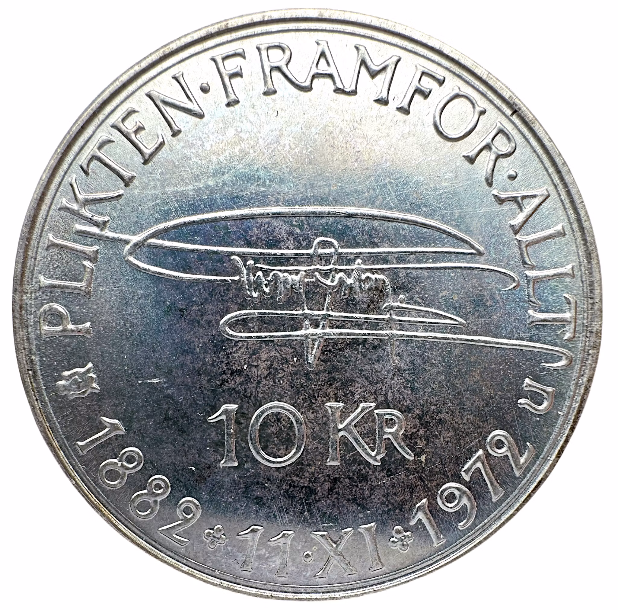 Gustav VI Adolf - 10 kronor 1972 - Exceptionell kvalitet för typen - Nästan helt utan märken