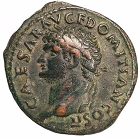 Domitianus som Caesar under Vespasianus, As 73 e.Kr Rom