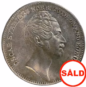 Oskar I - 1/2 Riksdaler Specie 1848 - Ett tekniskt ocirkulerat underbart exemplar