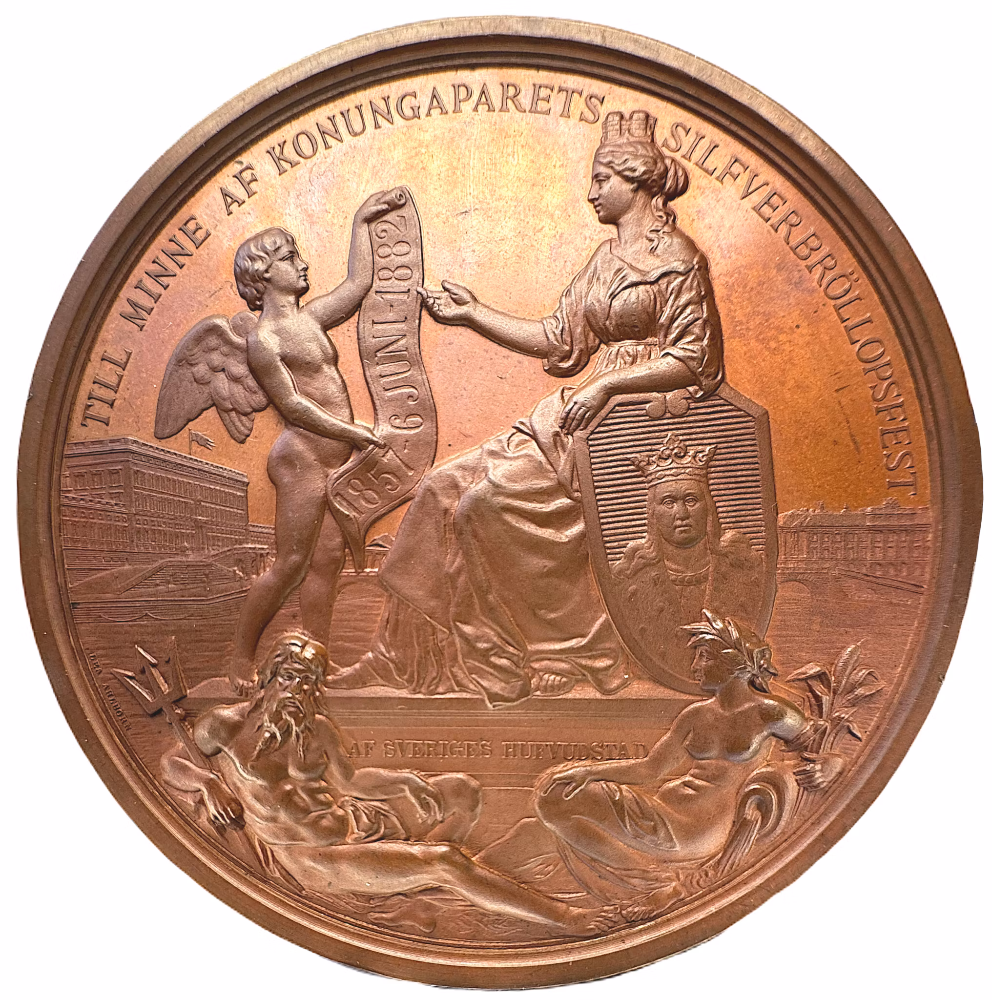 Oskar II och Sofias Silverbröllop 1882 av Lea Ahlborn - Praktexemplar