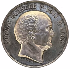 August Theodore Blanche (1811-1868) - Viceauditör. Skriftställare - Härligt frostaktig relief, av Adolf Lindberg 1874