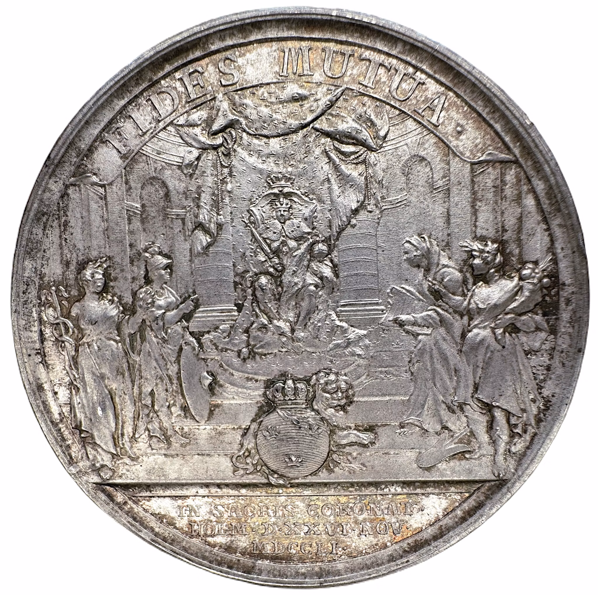 Adolf Fredriks kröning 1751 av Daniel Fehrman - Praktexemplar med fantastisk patina - Mycket sällsynt