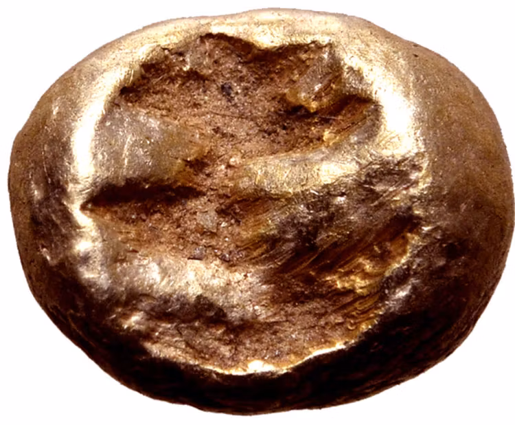 Ionien, osäker myntort 650-600 f.Kr - Protomynt, det första präglade myntlika myntet