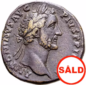 Antoninus Pius 138-161 e.Kr. - Sestertie - Skarpt exemplar
