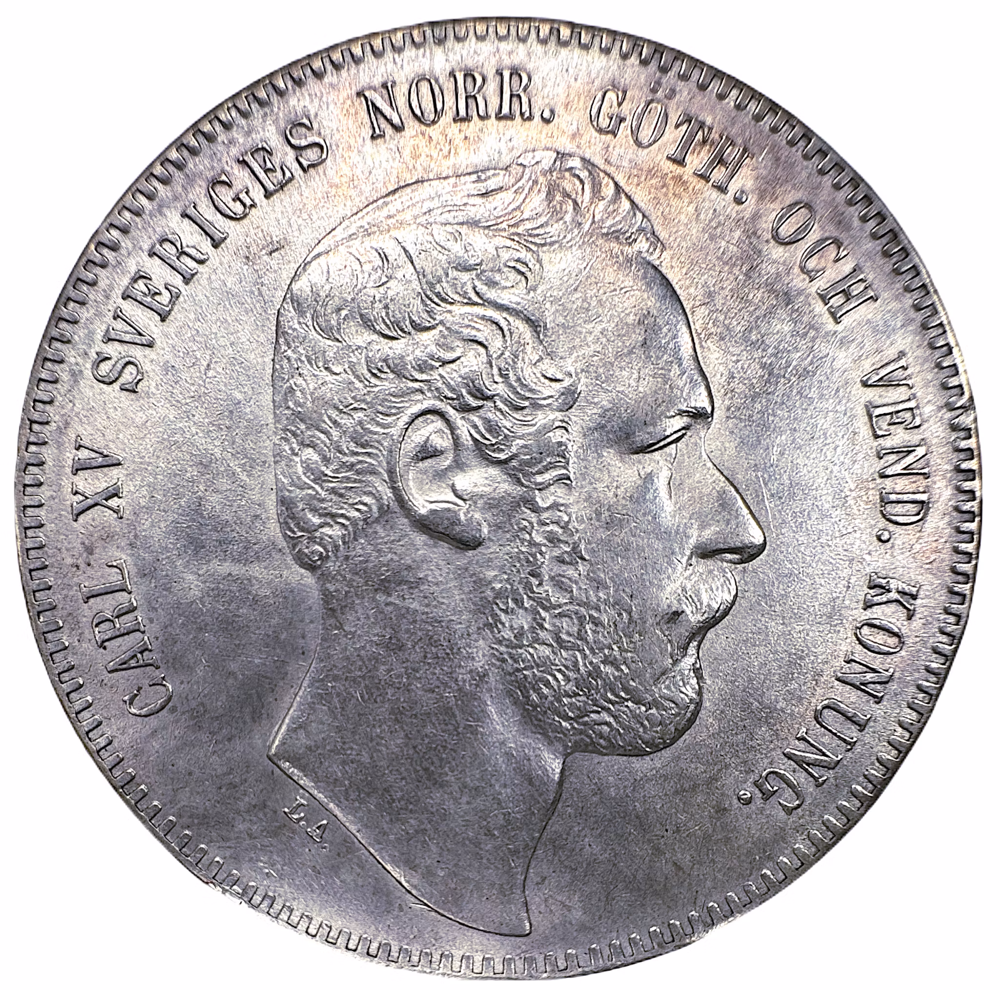 Karl XV - 4 Riksdaler riksmynt 1870 - Vackert exemplar