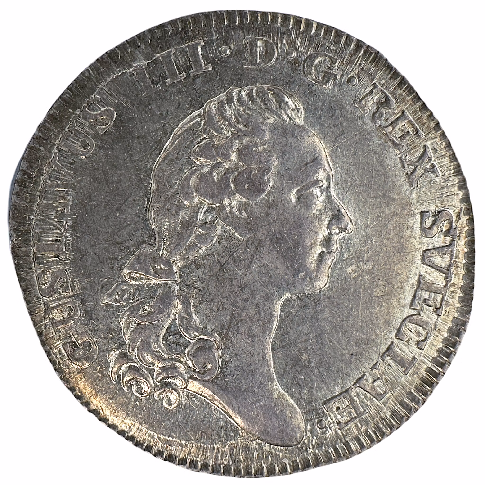 Gustav III - 1/6 Riksdaler 1786 - Härlig lyster