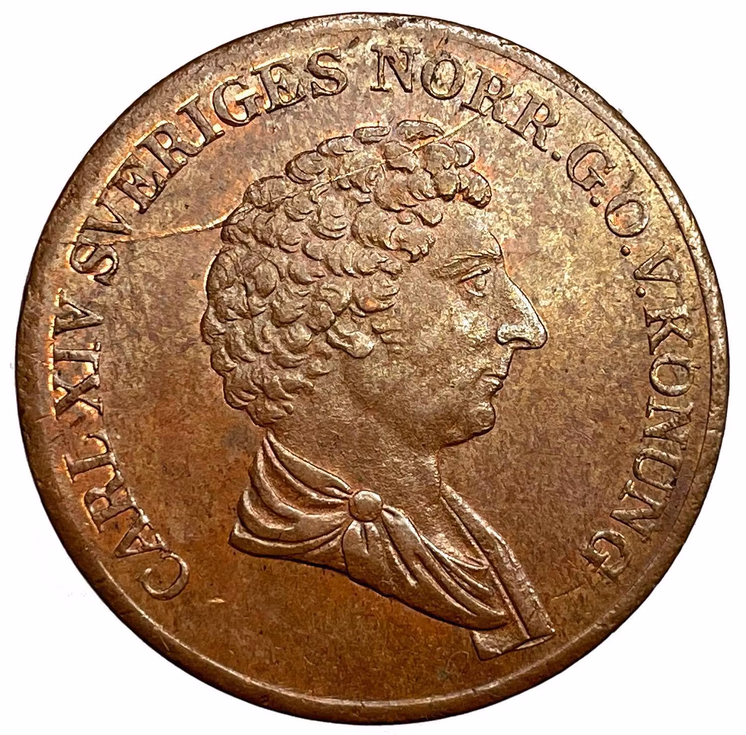 Karl XIV Johan 1 Skilling 1835 - Vackert exemplar