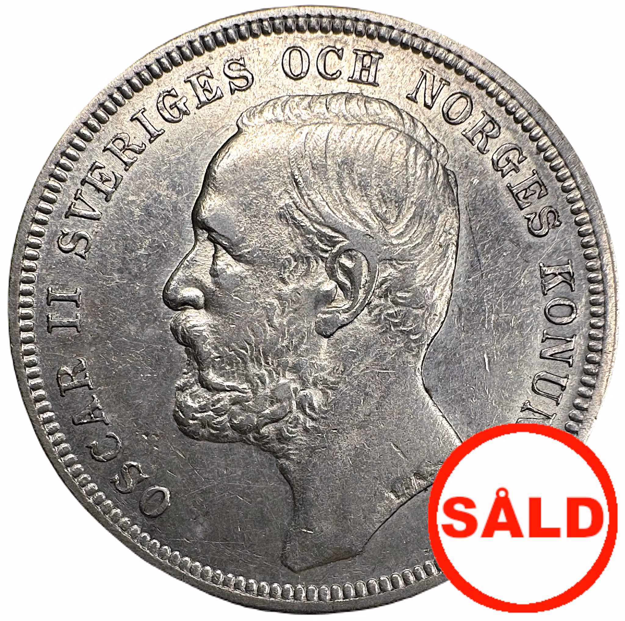 Oskar II - 1 Krona 1901 med 9 på 8 & 0 på 9