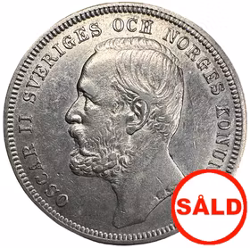 Oskar II - 1 Krona 1901 med 9 på 8 & 0 på 9