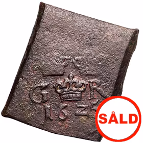 Gustav II Adolf - Säter - Hammarpräglad 1 Öre 1625 utan ram