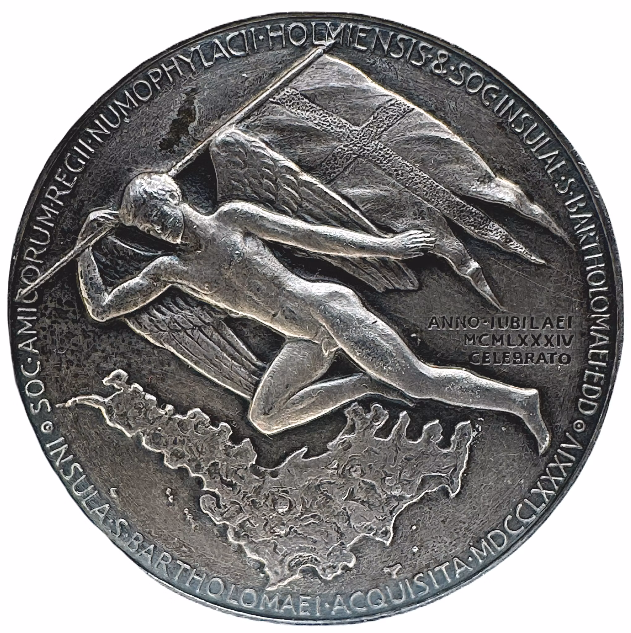 Gustav III:s förvärv av S:t Barthelemy i Västindien 1784. Av Léo Holmgren (1984)