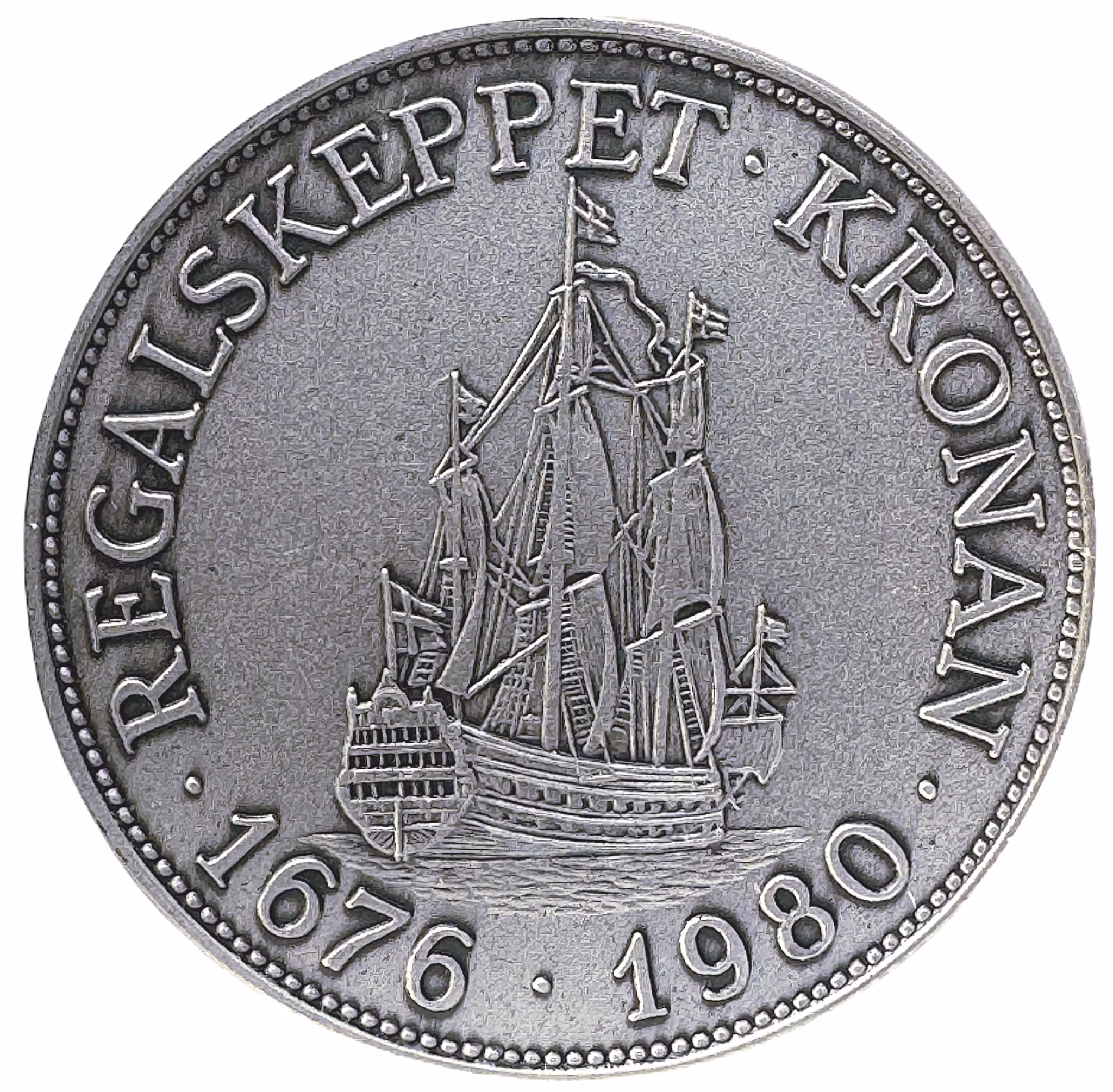 Carl XVI Gustaf - Regalskeppet Kronan 1676-1980 - En historiskt intressant minnesmedalj