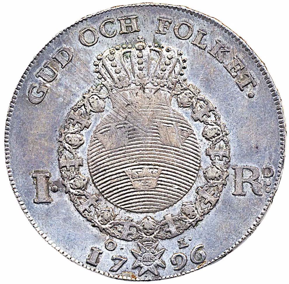 Gustav IV Adolf - Riksdaler 1796 - Ett tilltalande exemplar