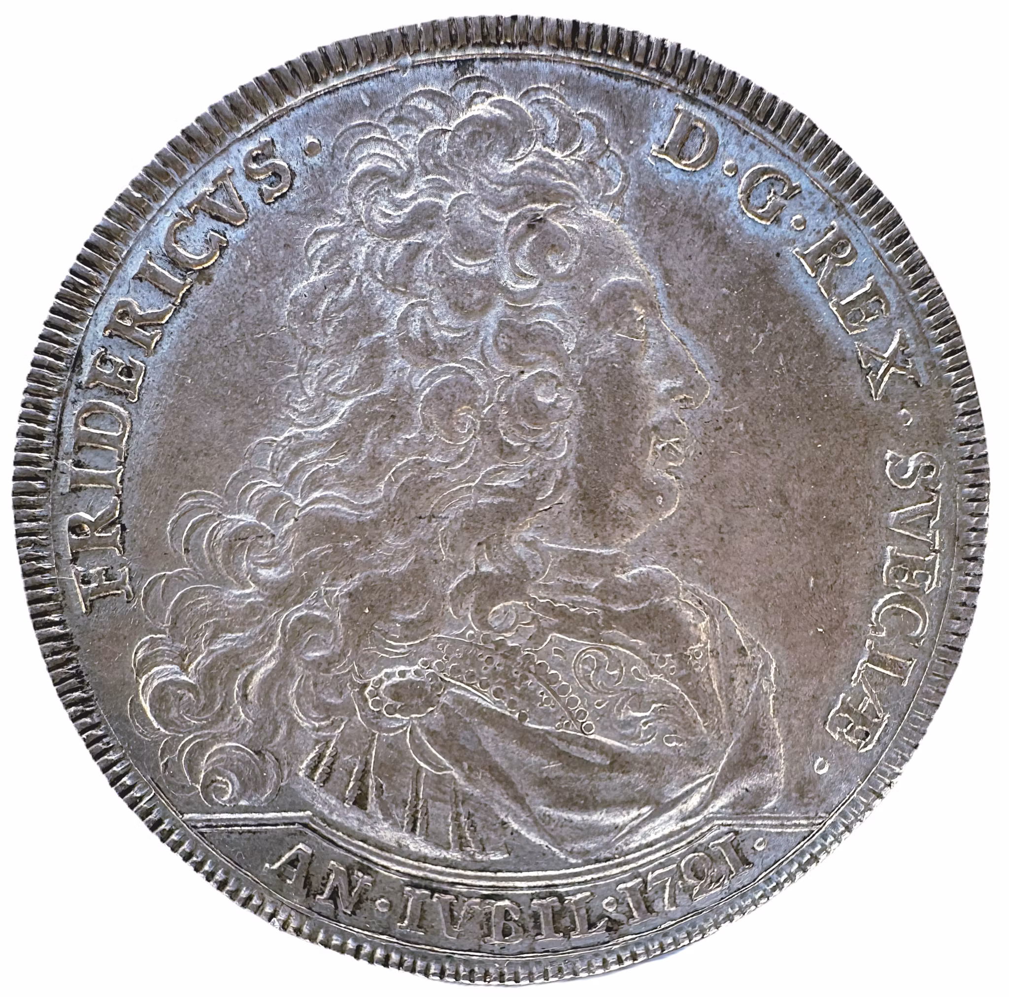 Fredrik I - Jubileumsriksdaler 1721 - Vacker lyster och underbar eye-appeal