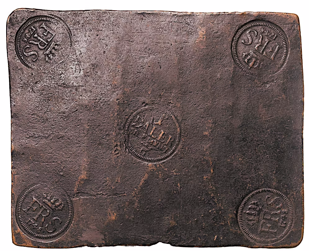 Fredrik I - Huså - 1 Daler SM 1748 - Plåtmynt - RAR