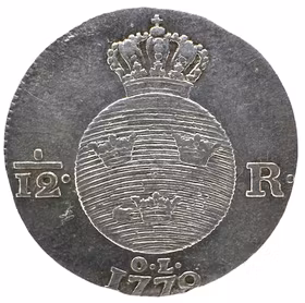 Gustav III - 1/12 Riksdaler 1779 - Trevligt exemplar