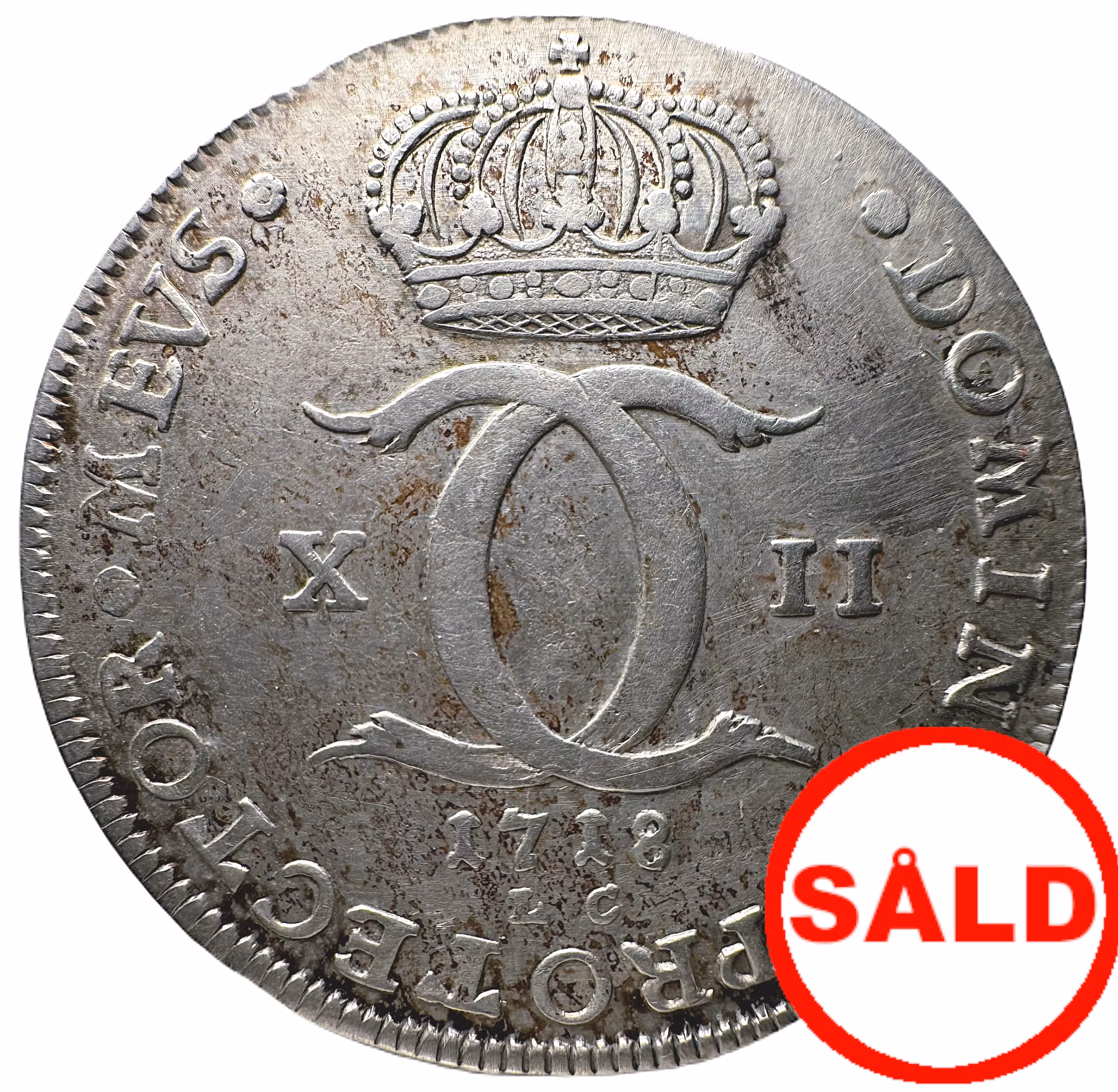 Karl XII - 4 Caroliner 1718 - Tilltalande exemplar