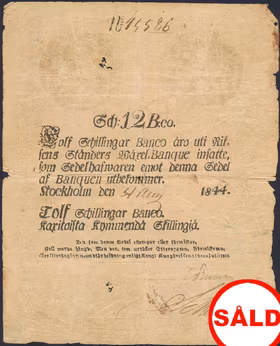 12 Skilling Banco 1844 - Årtal RRR
