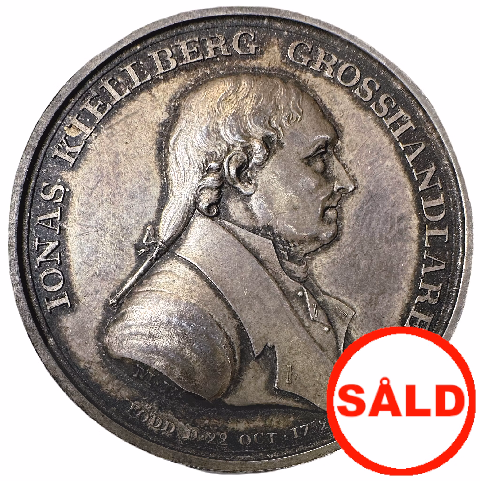 Jonas Kjellberg (1752-1832). Grosshandlare, donator - Mycket sällsynt, RR