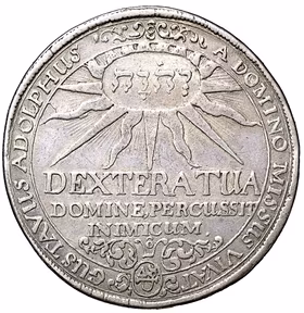 Gustav II Adolf, Erfurt, Taler 1632 - Vackert exemplar med lyster