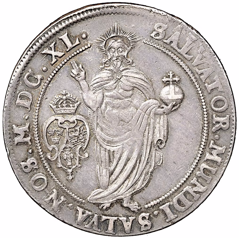 Kristina, Sala, Riksdaler 1640 - Ett underbart jämt och välpräglat exemplar med fantastiska fält