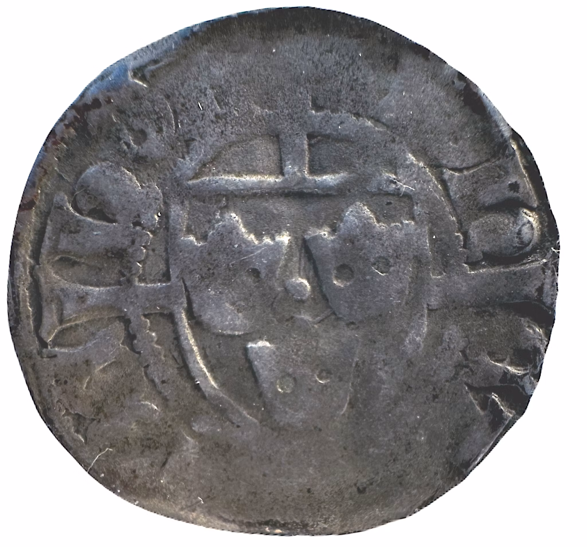 Karl Knutsson Bonde 1448-57, 64-65, 67-70, Stockholm, Örtug med rundade sköldar