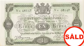 1 Krona 1875, ovikt och krispt papper