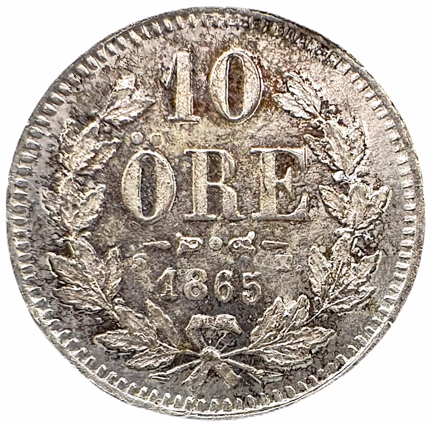 Karl XV - 10 Öre 1865 - Ett ocirkulerat toppexemplar