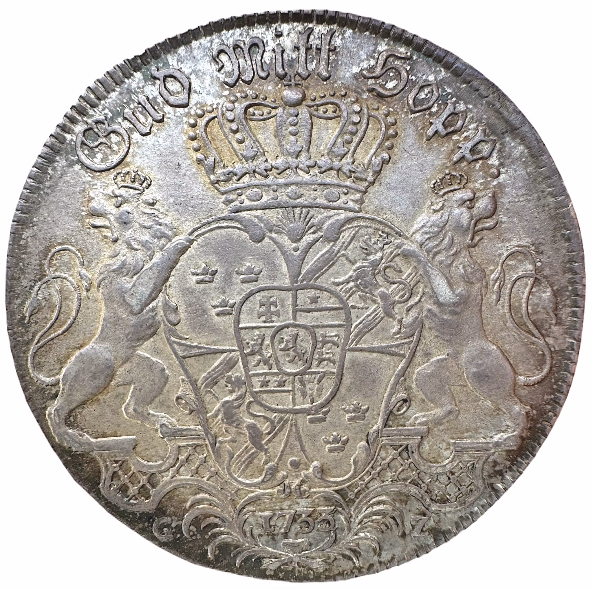 Fredrik I - Riksdaler 1733 - Mycket vackert exemplar med underbar lyster
