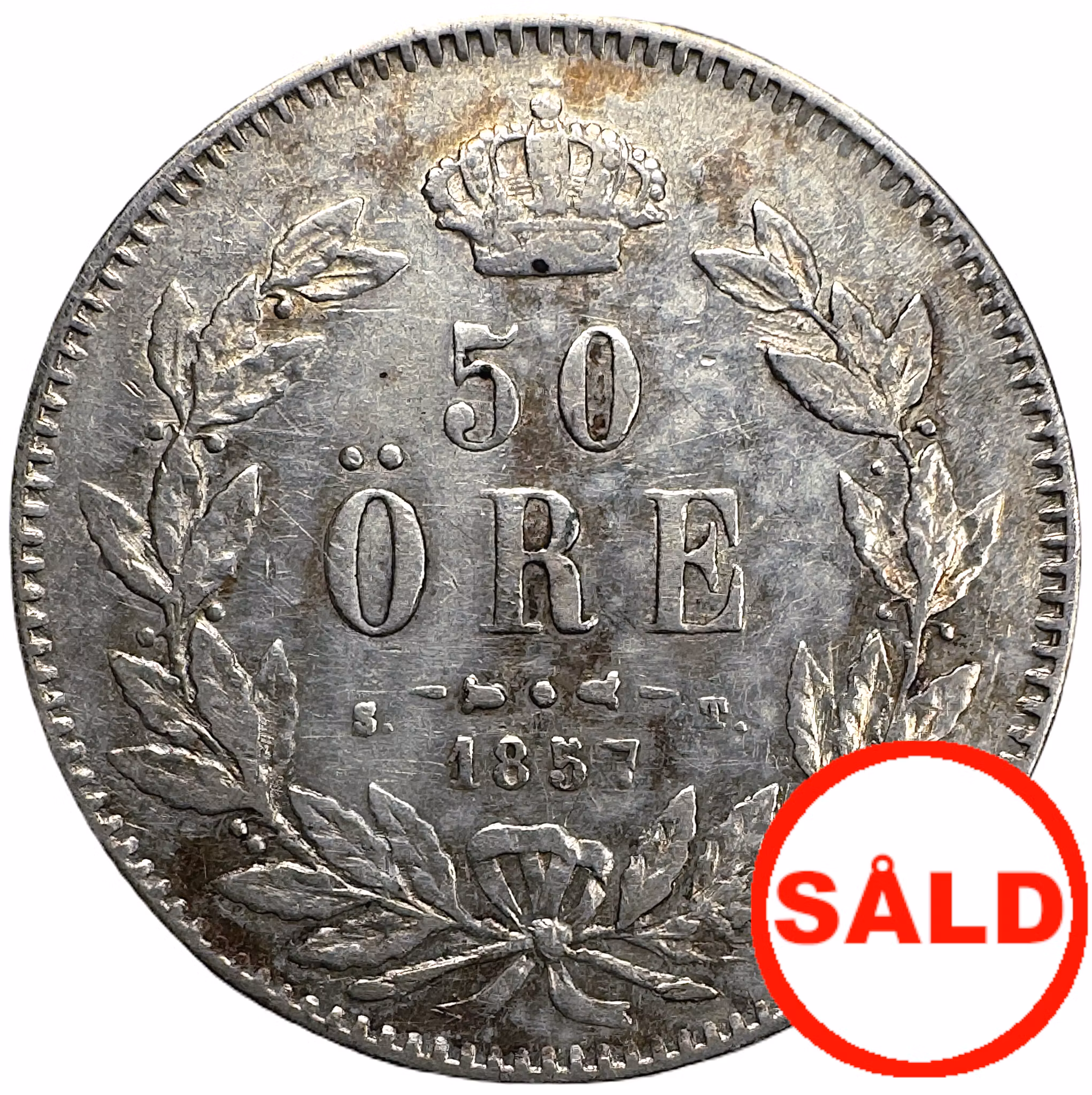 Oskar I - 50 Öre 1857