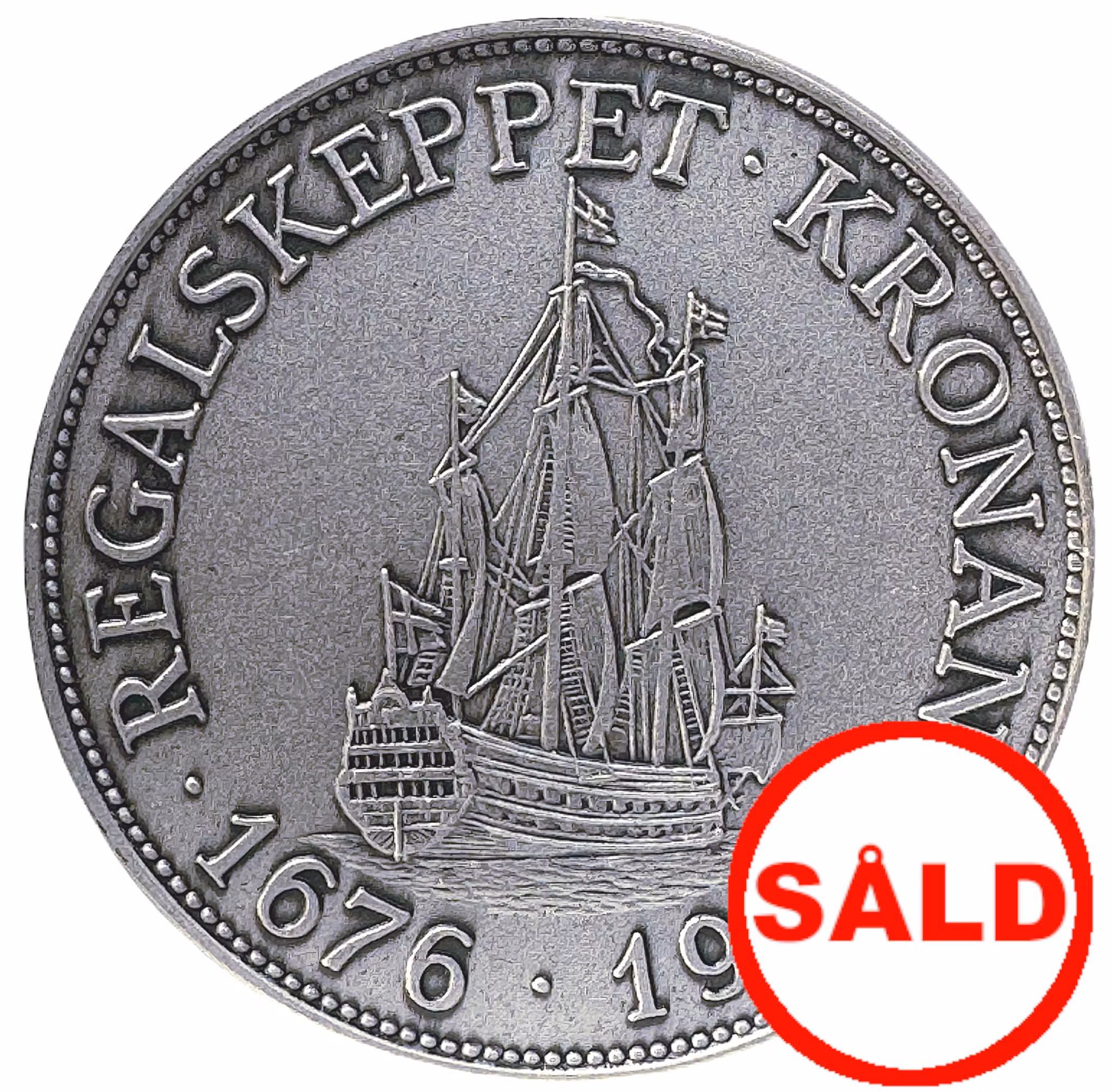Carl XVI Gustaf - Regalskeppet Kronan 1676-1980 - En historiskt intressant minnesmedalj