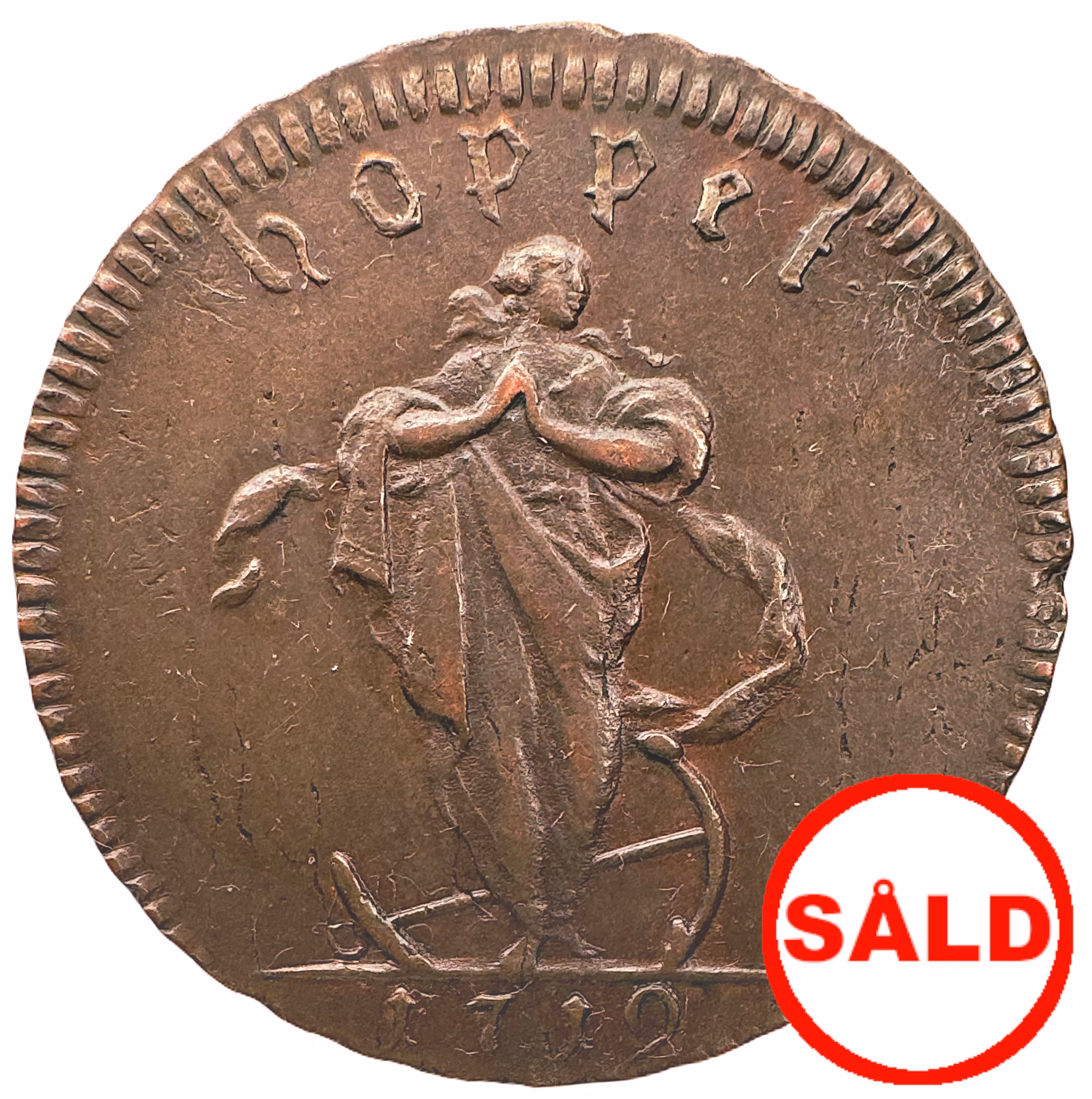 Karl XII - Nödmynt - 1 Daler SM - Hoppet 1719 - Vackert exemplar