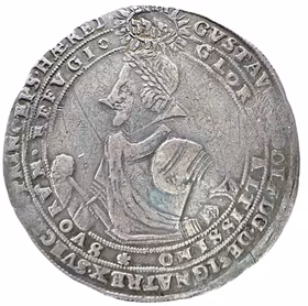 Gustav II Adolf - 4 Mark 1615 - RAR med omskrift HÆRED