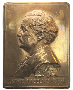 Artur Hazelius 1833-1901 möjligen av Erik Lindberg - Mycket sällsynt - Grundare av Nordiska museet och Skansen