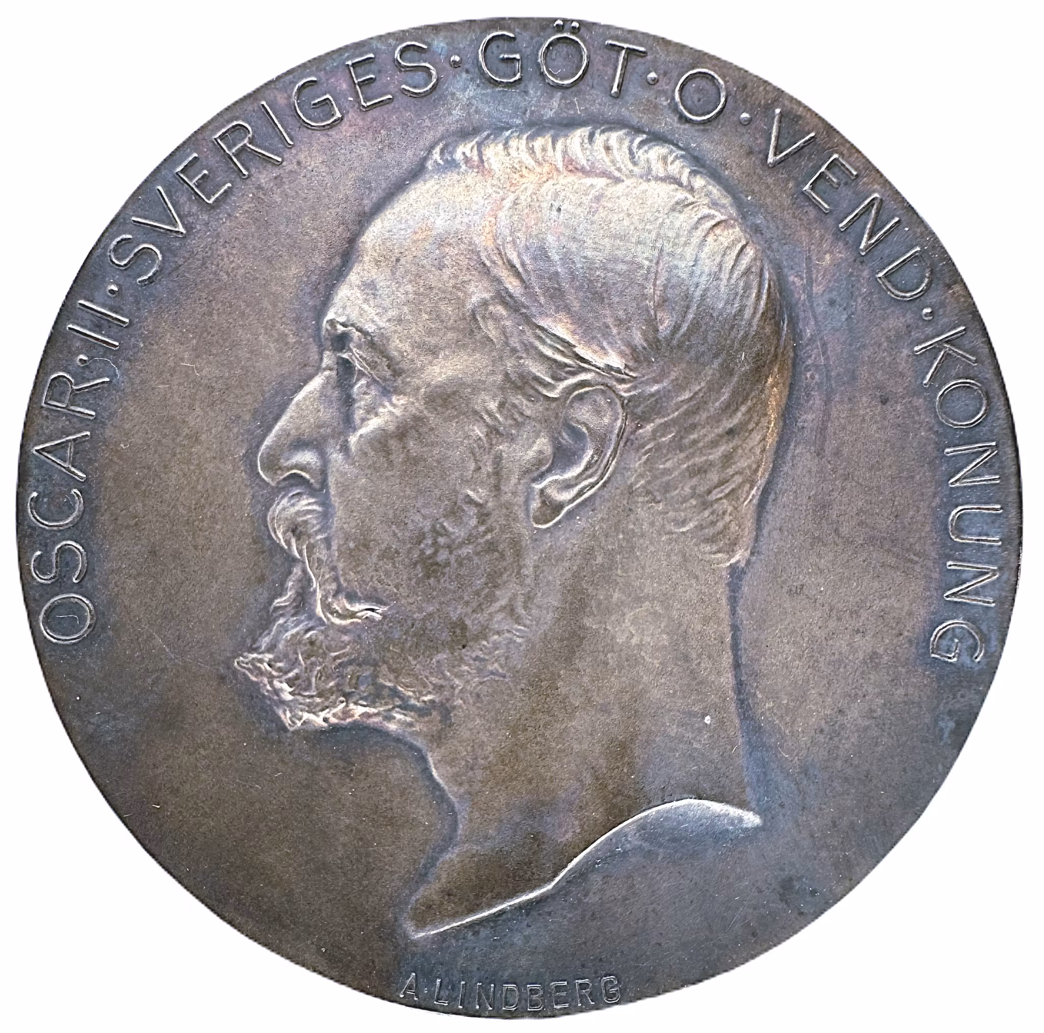 Oskar II - 20:de Allmänna lantbruksmötet i Norrköping 1906 i originaletui av Adolf Lindberg