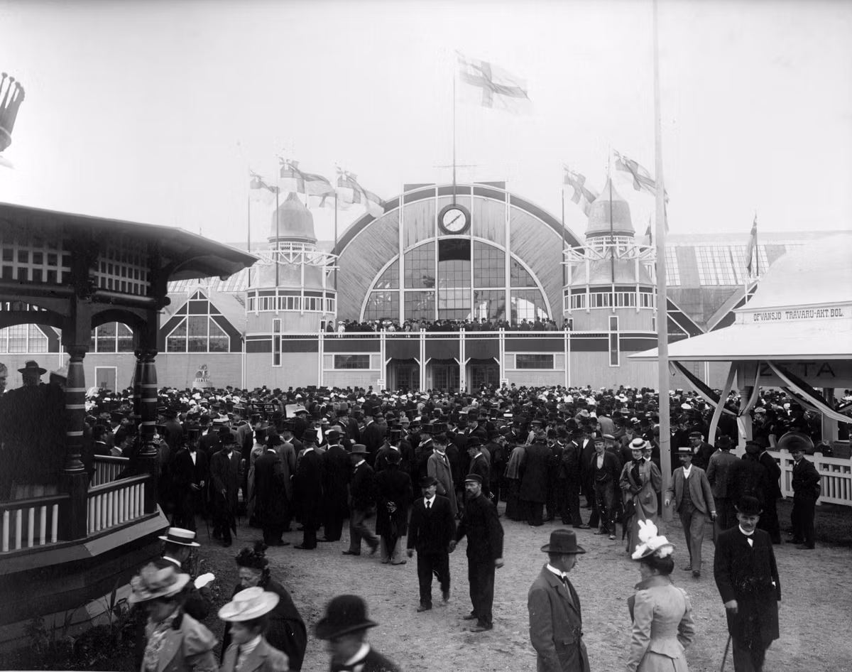 Oskar II - Industri och slöjdutställningen i Gävle 1901 av Adolf Lindberg