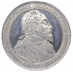 Gustav II Adolf - 50-årsjubileum av Gustav Adolfsstiftelsen 1832-1882 av Hermann Weckwerth - Vackert exemplar