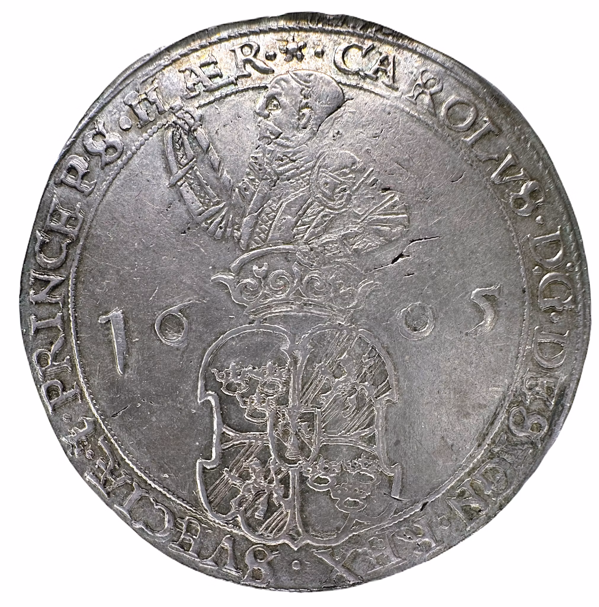 Karl IX - 4 Mark 1605 - Mycket vackert exemplar med lyster