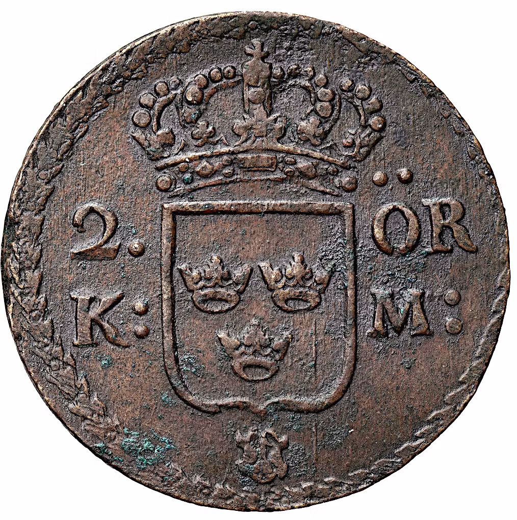 Karl XI, Avesta - 2 Öre KM 1664 - Ett underbart välpräglat  exemplar med härligt lyster och underbar patina