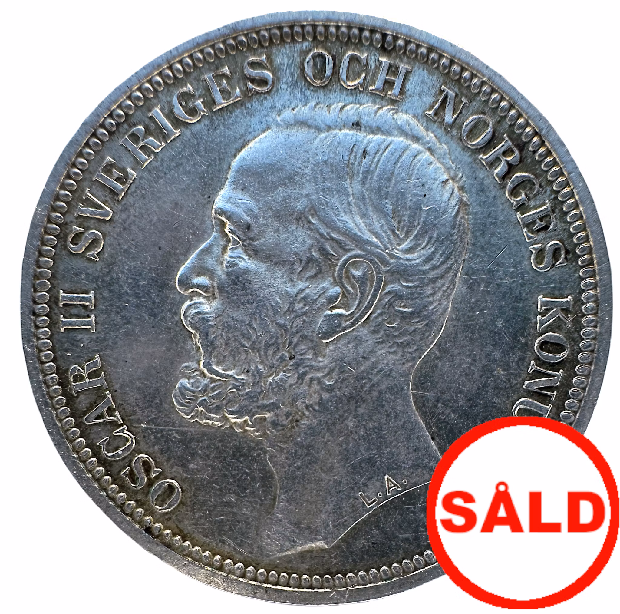 Oskar II - 2 Kronor 1897 - Tilltalande exemplar med viss lyster
