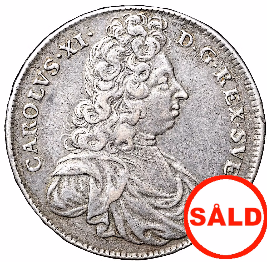 Karl XI - 8 Mark 1695 - Sällsynt årgång - Ex. Schmitz