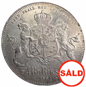 Karl XV - 4 Riksdaler riksmynt 1864