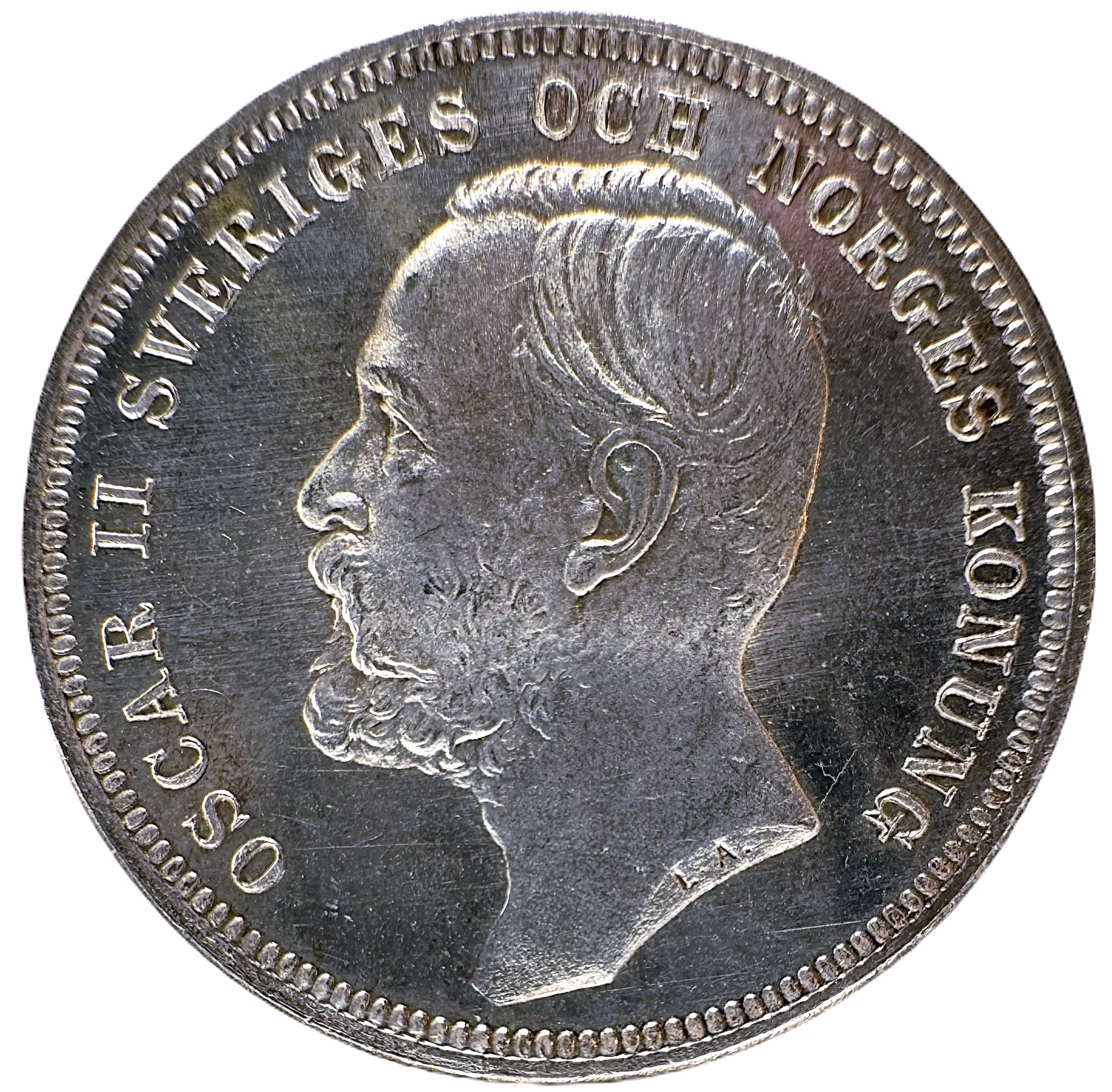 Oskar II - 1 Krona 1890 - Ett drömexemplar - PROOFLIKE