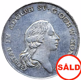 Gustav IV Adolf - Riksdaler 1797 - Ett vackert välpräglat exemplar